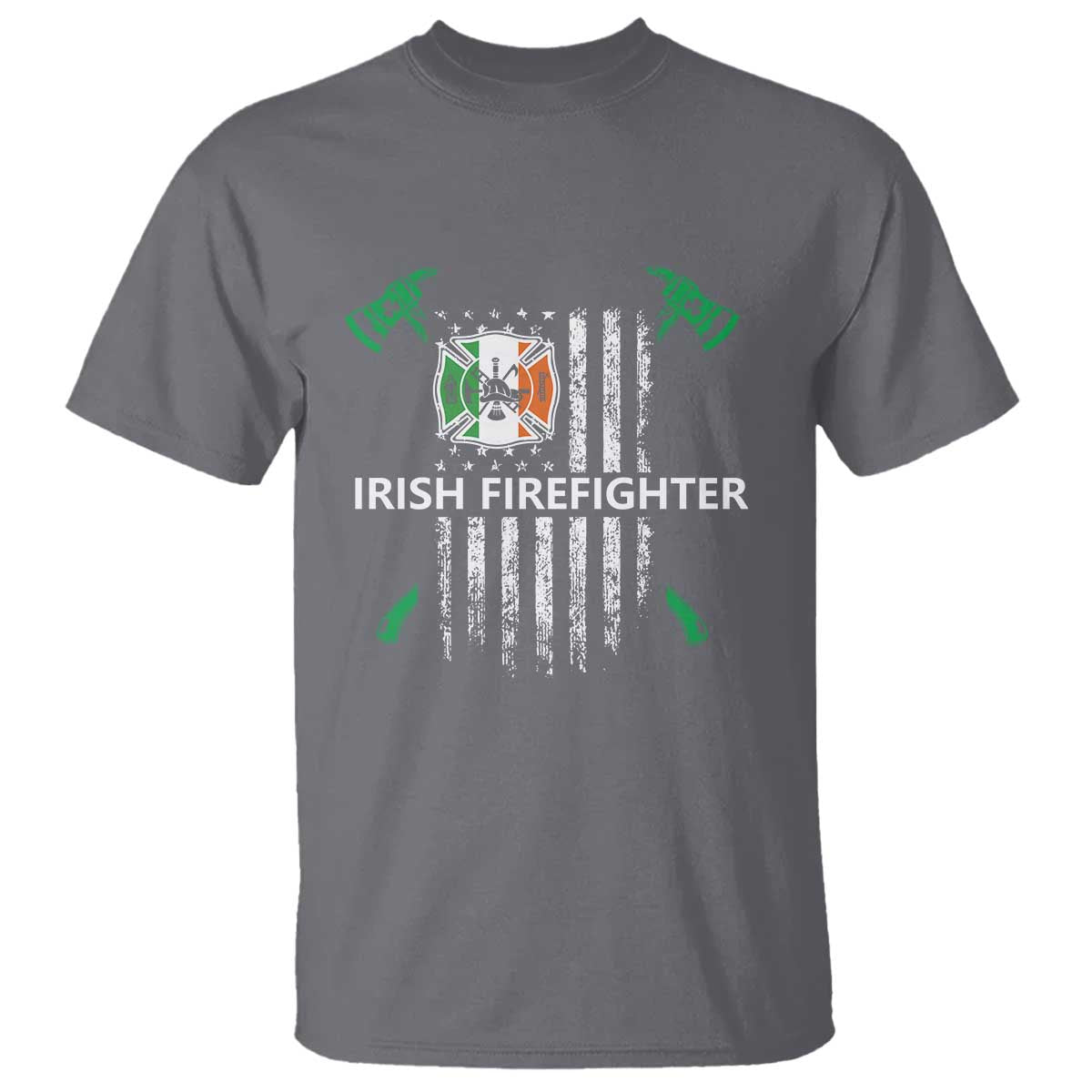 Irish Firefighter Fir Na Tine Man Of Fire T Shirt Irish American Flag