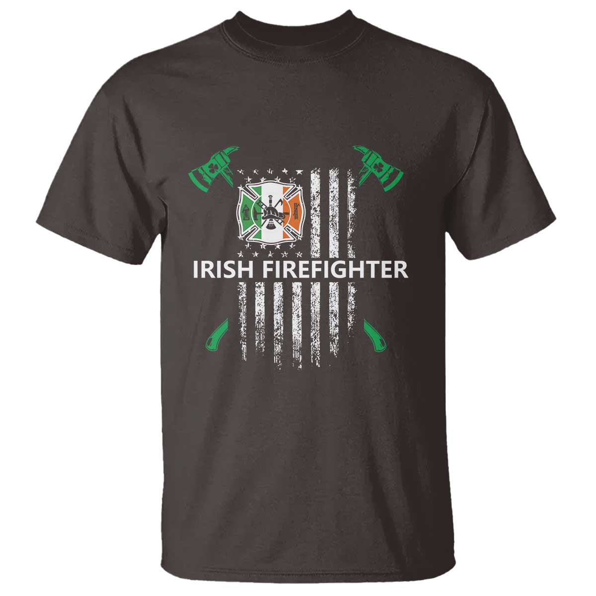 Irish Firefighter Fir Na Tine Man Of Fire T Shirt Irish American Flag