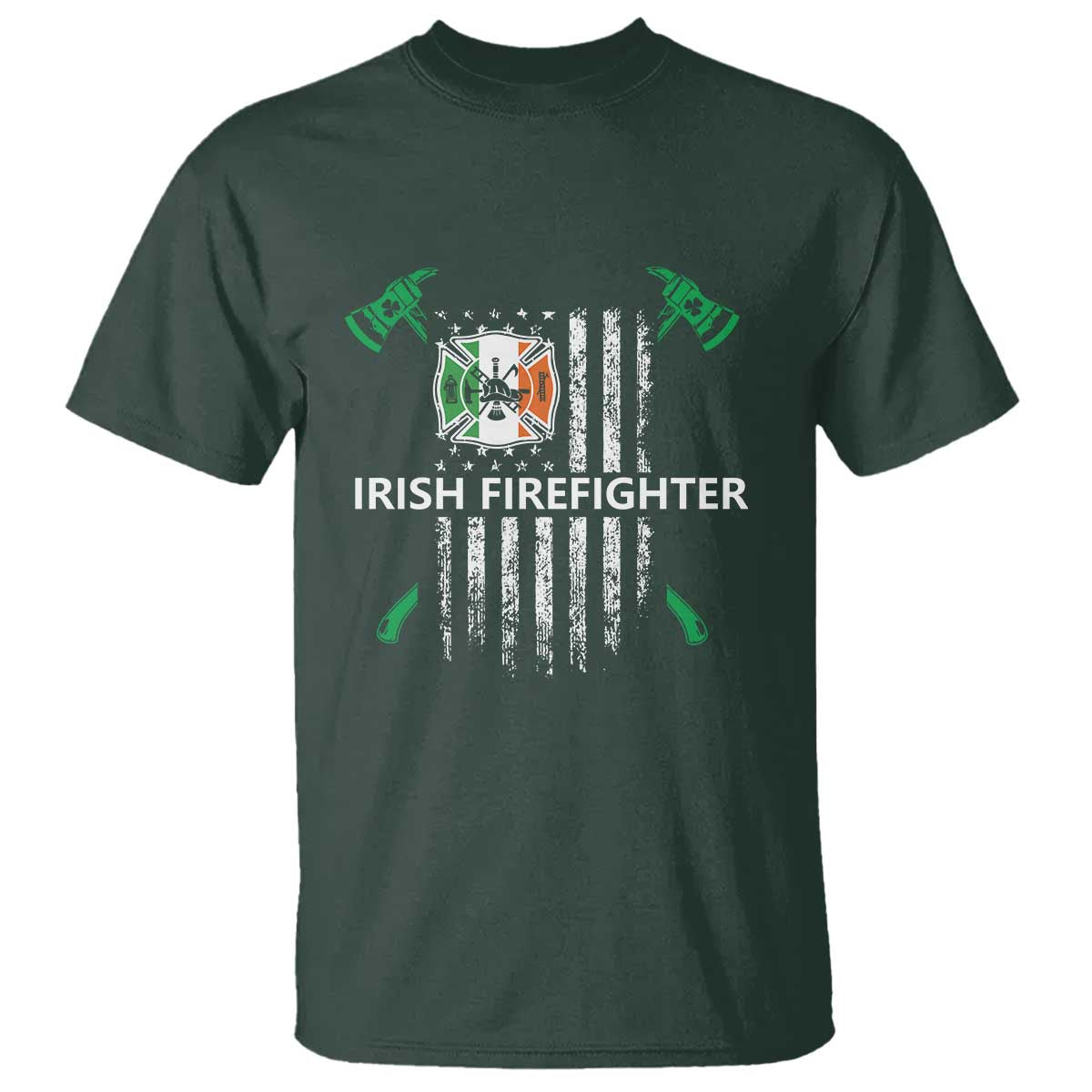 Irish Firefighter Fir Na Tine Man Of Fire T Shirt Irish American Flag