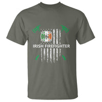 Irish Firefighter Fir Na Tine Man Of Fire T Shirt Irish American Flag