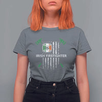 Irish Firefighter Fir Na Tine Man Of Fire T Shirt For Women Irish American Flag