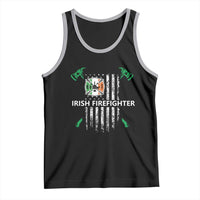 Irish Firefighter Fir Na Tine Man Of Fire Tank Top Irish American Flag