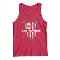 Irish Firefighter Fir Na Tine Man Of Fire Tank Top Irish American Flag