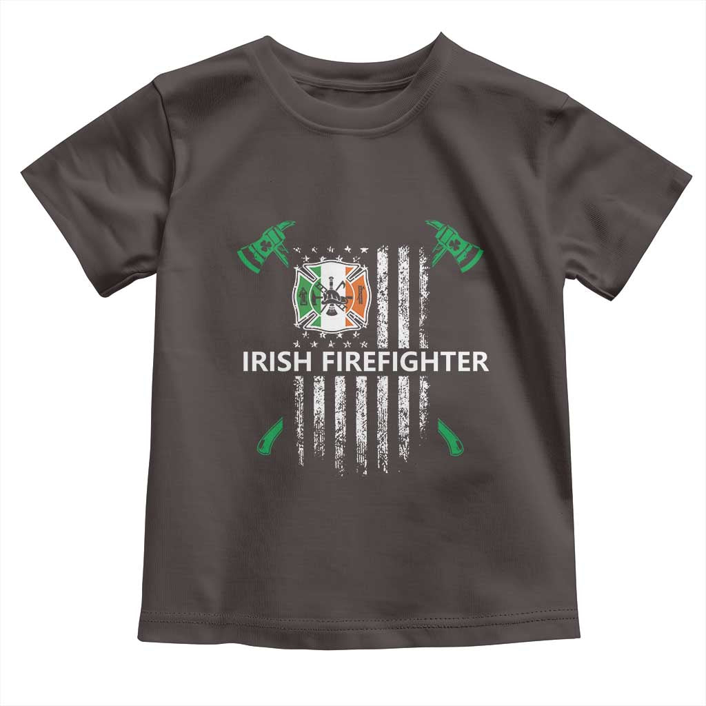 Irish Firefighter Fir Na Tine Man Of Fire Toddler T Shirt Irish American Flag