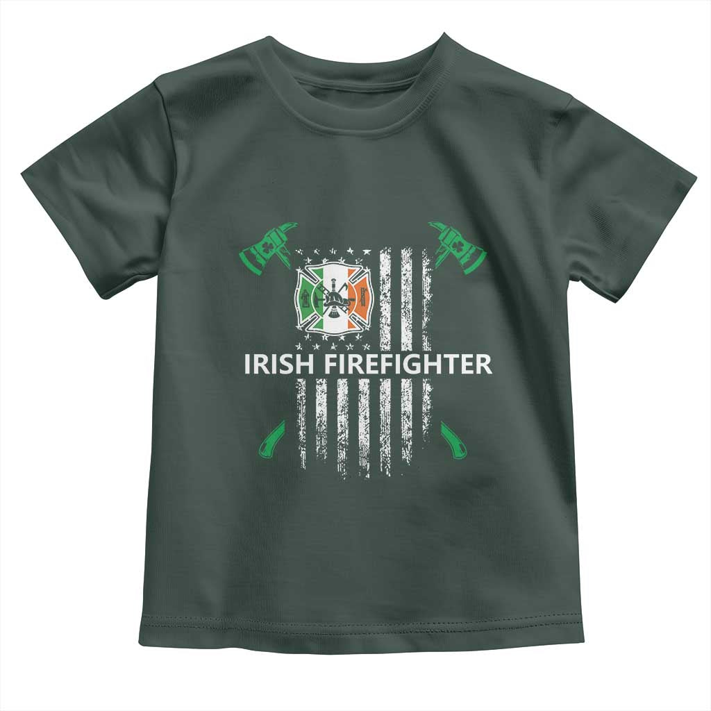 Irish Firefighter Fir Na Tine Man Of Fire Toddler T Shirt Irish American Flag