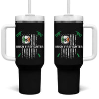 Irish Firefighter Fir Na Tine Man Of Fire Tumbler With Handle Irish American Flag