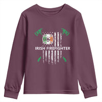 Irish Firefighter Fir Na Tine Man Of Fire Youth Sweatshirt Irish American Flag