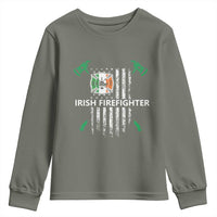Irish Firefighter Fir Na Tine Man Of Fire Youth Sweatshirt Irish American Flag