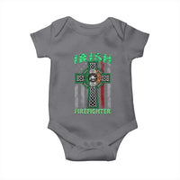 Irish Firefighter Baby Onesie Celtic Cross American Flag