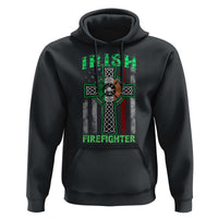 Irish Firefighter Hoodie Celtic Cross American Flag