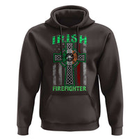 Irish Firefighter Hoodie Celtic Cross American Flag