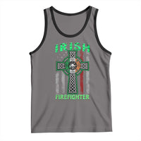 Irish Firefighter Tank Top Celtic Cross American Flag