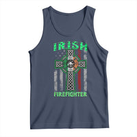 Irish Firefighter Tank Top Celtic Cross American Flag