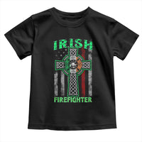 Irish Firefighter Toddler T Shirt Celtic Cross American Flag