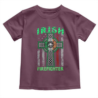 Irish Firefighter Toddler T Shirt Celtic Cross American Flag