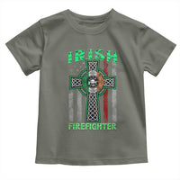 Irish Firefighter Toddler T Shirt Celtic Cross American Flag