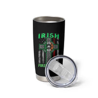 Irish Firefighter Tumbler Cup Celtic Cross American Flag