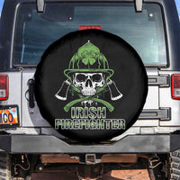 Irish Firefighter Spare Tire Cover Shamrock Skull Man Of Fire