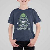 Irish Firefighter T Shirt For Kid Shamrock Skull Man Of Fire