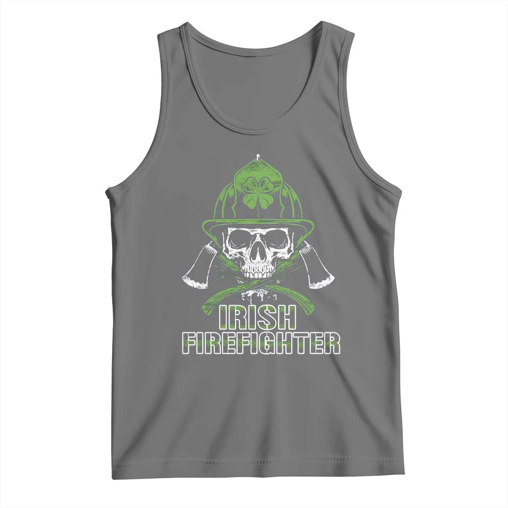 Irish Firefighter Tank Top Shamrock Skull Man Of Fire