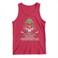 Irish Firefighter Tank Top Shamrock Skull Man Of Fire