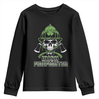 Irish Firefighter Youth Sweatshirt Shamrock Skull Man Of Fire
