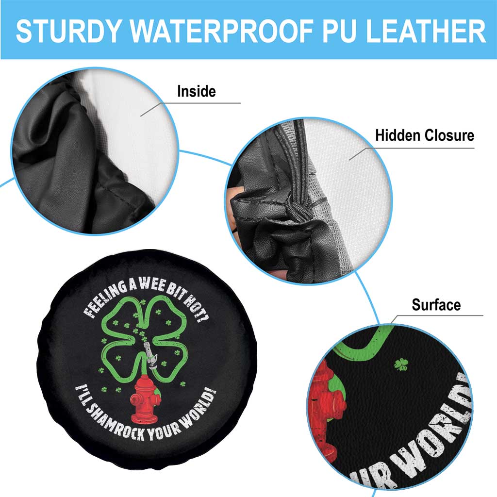 Funny Irish Firefighter Spare Tire Cover Feeling A Wee Bit Hot I'll Shamrock Your World
