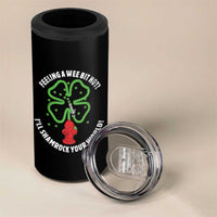 Funny Irish Firefighter 4 in 1 Can Cooler Tumbler Feeling A Wee Bit Hot I'll Shamrock Your World