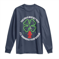 Funny Irish Firefighter Long Sleeve Shirt Feeling A Wee Bit Hot I'll Shamrock Your World