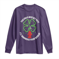 Funny Irish Firefighter Long Sleeve Shirt Feeling A Wee Bit Hot I'll Shamrock Your World