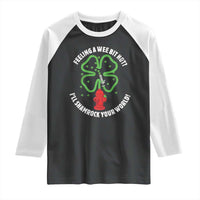 Funny Irish Firefighter Raglan Shirt Feeling A Wee Bit Hot I'll Shamrock Your World