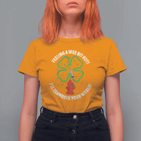 Funny Irish Firefighter T Shirt For Women Feeling A Wee Bit Hot I'll Shamrock Your World