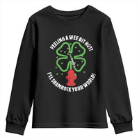 Funny Irish Firefighter Youth Sweatshirt Feeling A Wee Bit Hot I'll Shamrock Your World