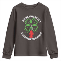 Funny Irish Firefighter Youth Sweatshirt Feeling A Wee Bit Hot I'll Shamrock Your World