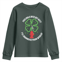 Funny Irish Firefighter Youth Sweatshirt Feeling A Wee Bit Hot I'll Shamrock Your World