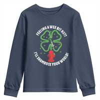 Funny Irish Firefighter Youth Sweatshirt Feeling A Wee Bit Hot I'll Shamrock Your World