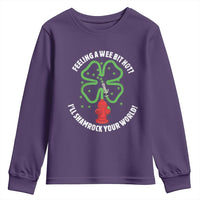 Funny Irish Firefighter Youth Sweatshirt Feeling A Wee Bit Hot I'll Shamrock Your World