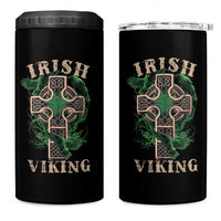 Irish Viking 4 in 1 Can Cooler Tumbler Celtic Cross Odin's Raven