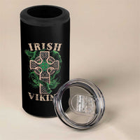 Irish Viking 4 in 1 Can Cooler Tumbler Celtic Cross Odin's Raven