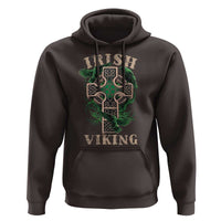 Irish Viking Hoodie Celtic Cross Odin's Raven