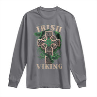 Irish Viking Long Sleeve Shirt Celtic Cross Odin's Raven