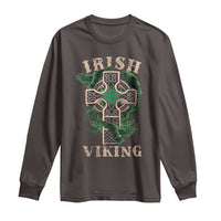 Irish Viking Long Sleeve Shirt Celtic Cross Odin's Raven