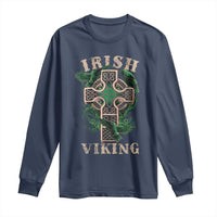 Irish Viking Long Sleeve Shirt Celtic Cross Odin's Raven