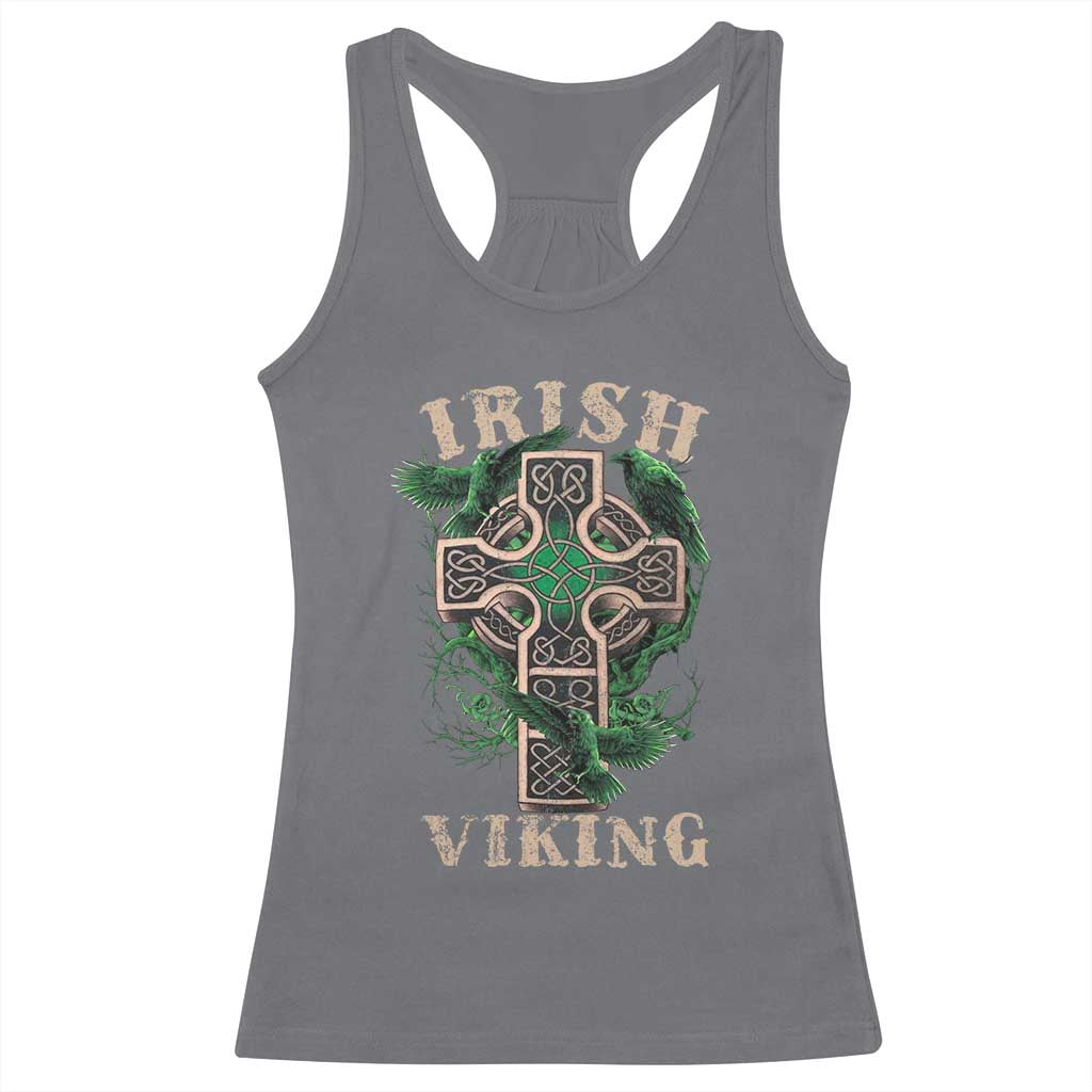 Irish Viking Racerback Tank Top Celtic Cross Odin's Raven