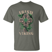 Irish Viking T Shirt Celtic Cross Odin's Raven