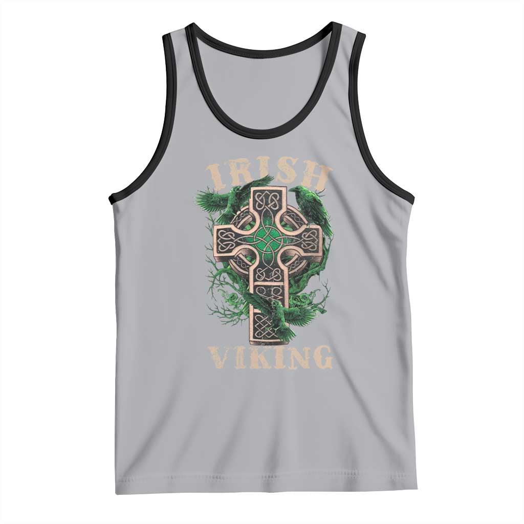 Irish Viking Tank Top Celtic Cross Odin's Raven