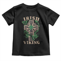 Irish Viking Toddler T Shirt Celtic Cross Odin's Raven