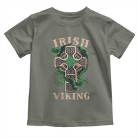 Irish Viking Toddler T Shirt Celtic Cross Odin's Raven