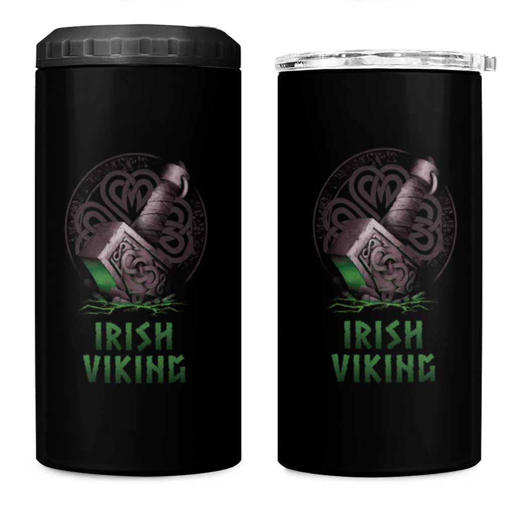 Irish Viking 4 in 1 Can Cooler Tumbler Celtic Thor Mjolnir