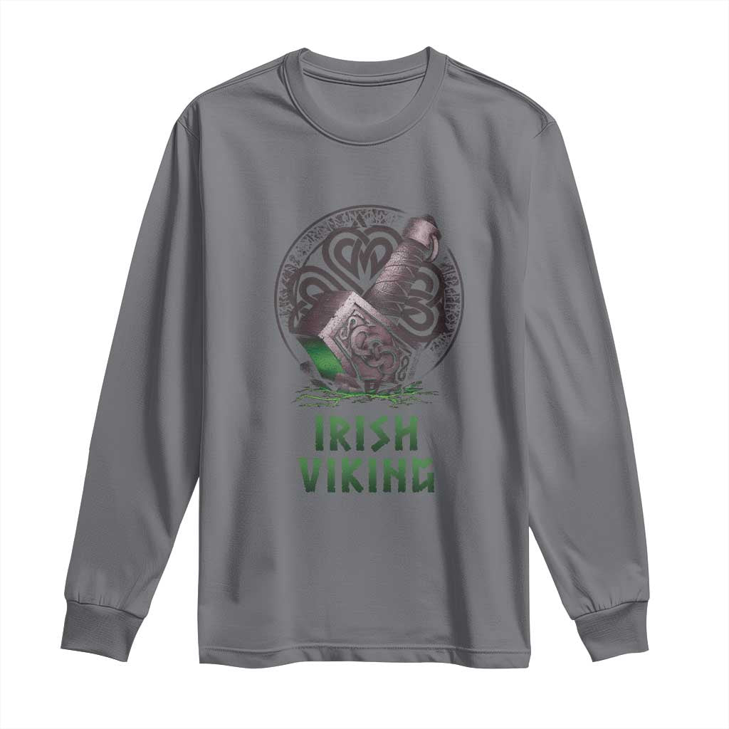 Irish Viking Long Sleeve Shirt Celtic Thor Mjolnir